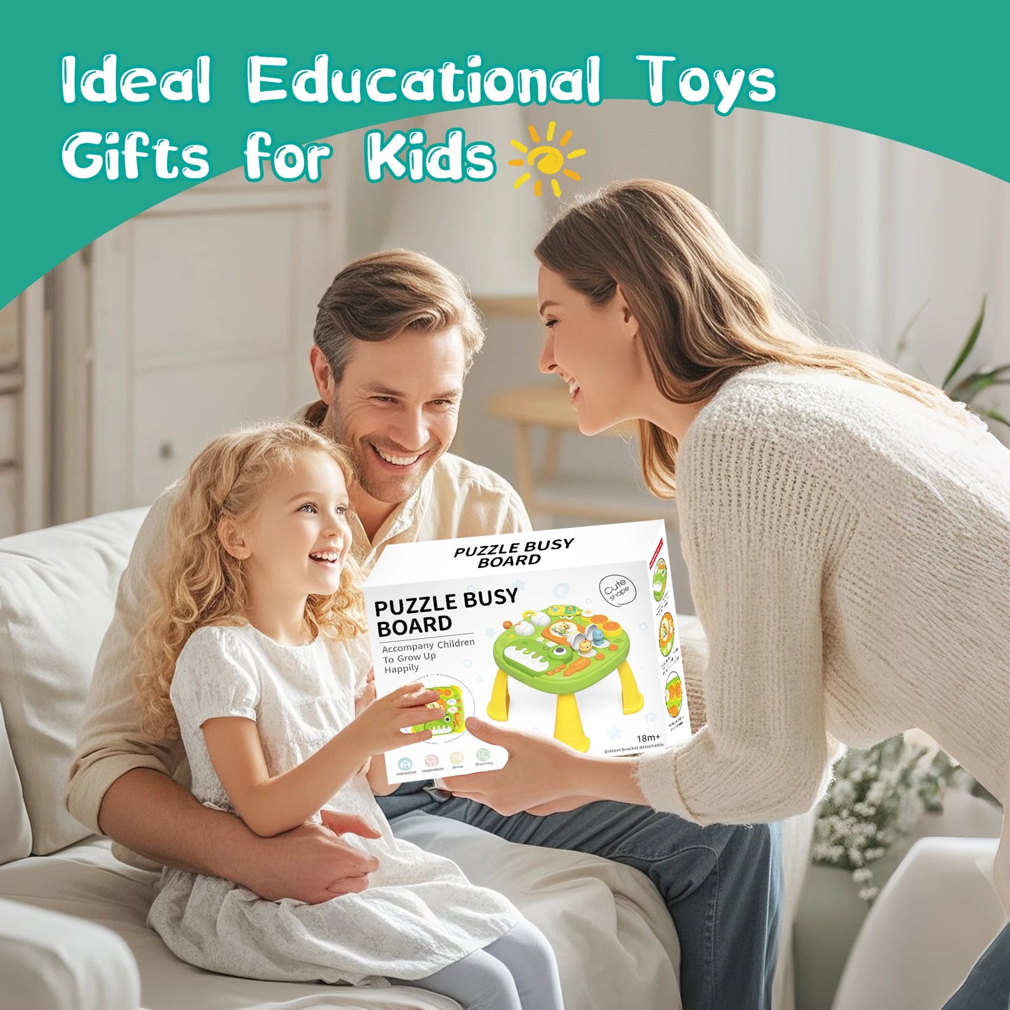 Toddler Musical Activity Table: Ideal for 18+ Months | Interactive Learning Toy with Piano, Lights & Toddler-Ready Activities