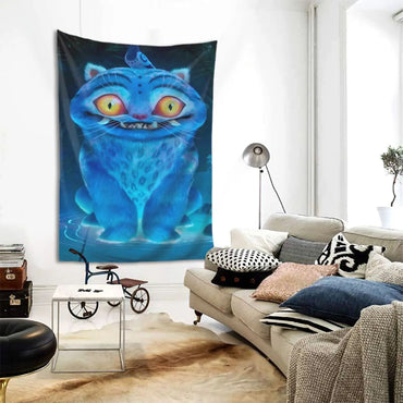 Cute Kpop Demon Hunter Tiger Tapestry, Home Decor, Vivid Cartoon Tiger Wall Art Tapestries Backgrounds For Living Room, Dorm