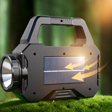 Solar Camping Lantern Long Range Outdoor Camping Searchlight Waterproof Powerful Solar Spotlight Super Bright for Hiking Fishing