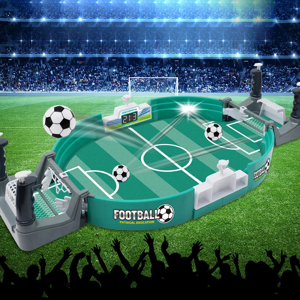 Mini Table Top Football Game Plastic Football Parent-Child Game Portable Tabletop Competitive Soccer Games for Kids Holiday Toys