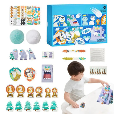 Snow Ball Throwing Game Children's Snow Ball Battle Toy Kit Smooth and Delicate Winter Outdoor Toy for Home Outdoor Play Friends