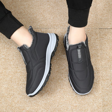 Warm Walking Shoes Lightweight Thermal Ankle Boots Non-slip Slip On Sneakers Winter Thick Fur Shoes for Outdoor Sports