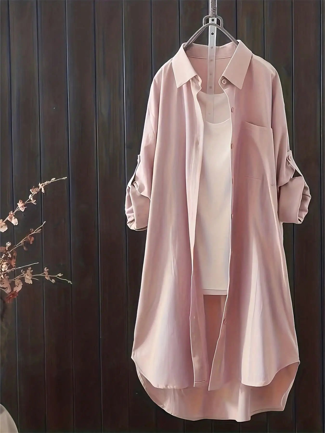 Casual Loose Oversized Shirt Linen Solid Long Shirts Korean Fashion Midi Shirts & Blouses Women Clothing Plus Size Tops