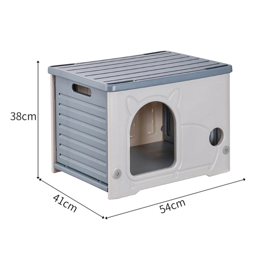 Stray Cat House Outdoor Rainproof Shelter Winter Warm Cozy Pet Cave Sleeping Beds Foldable Washable for Small Pets Supplies