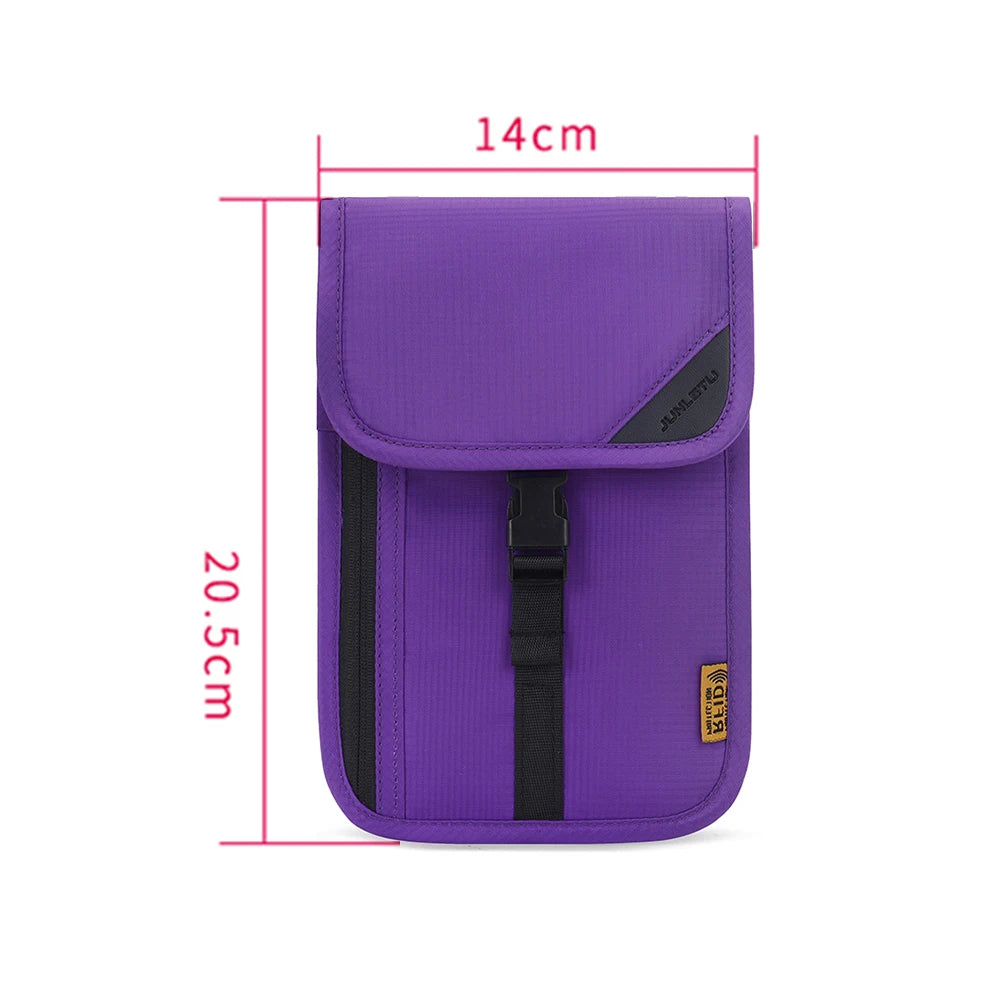 Waterproof Mini Travel Passport Holder Bag RFID ID Credit Card Neck Wallet Anti-theft Pouch Storage Organizer Crossbody Bags