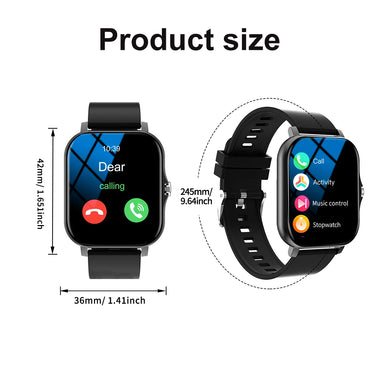 HOT 2025 Smart watch, Bluetooth calls, message reminders, custom dial wallpaper, compatible with Android and iPhone