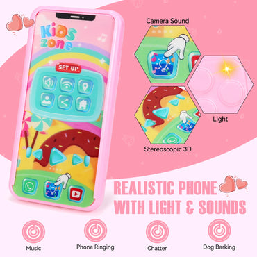 Girls Pretend Play Purse Toy Set | Polka Dot Bow Handbag with Makeup, Phone, Wallet & Accessories | Kids Role Play Gift