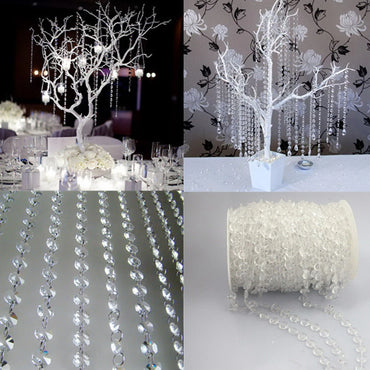 Bead Curtain String Portable Diamonds Chains Bead Curtain Creative Elegant Exquisite Fashion Transparent for Wedding Room Decor