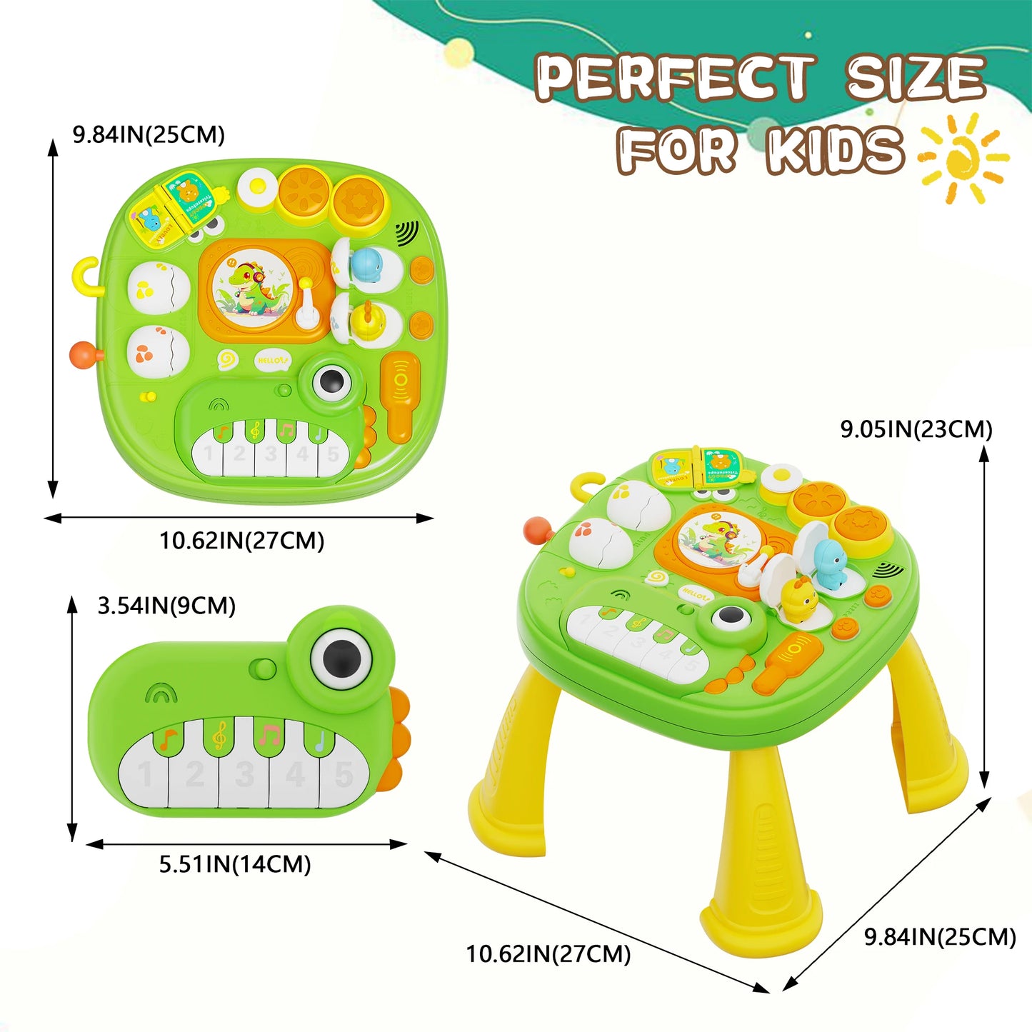 Toddler Musical Activity Table: Ideal for 18+ Months | Interactive Learning Toy with Piano, Lights & Toddler-Ready Activities