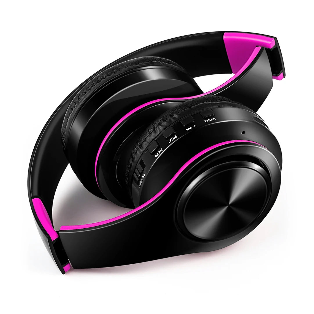 Stereo Wireless Headphones Bluetooth Headset with Mic SD Card Slot for Girls - Samsung Sport Style - 20 Hours Playtime