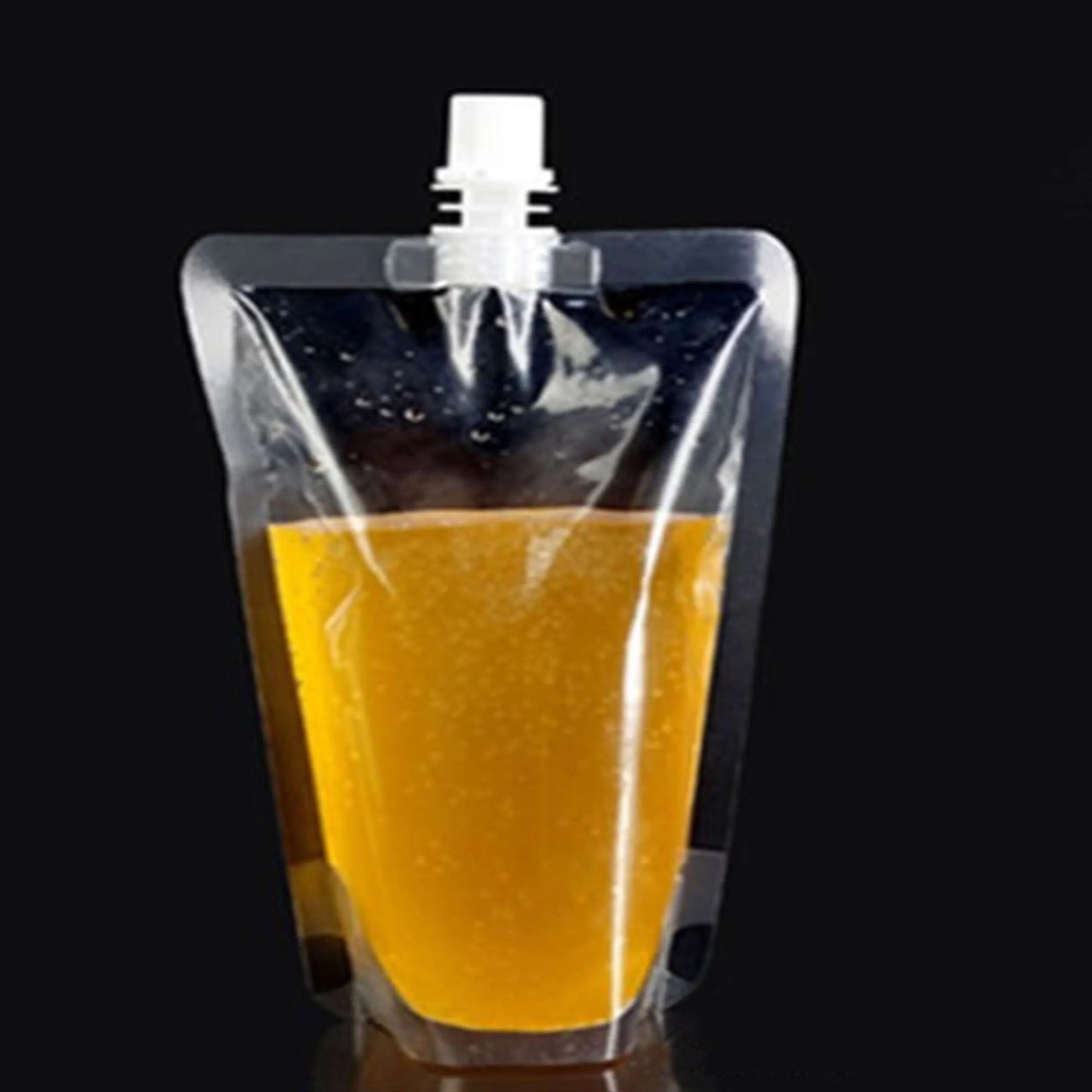 Eco Plastic Drink Packaging Bags Stand Up Spout Pouches Outdoor Camping Juice Coffee Storage Bags 50pcs/pack With Free Funnel