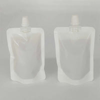 Eco Plastic Drink Packaging Bags Stand Up Spout Pouches Outdoor Camping Juice Coffee Storage Bags 50pcs/pack With Free Funnel