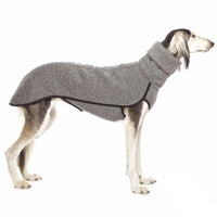 Greyhound Pitbull Winter Dog Coat - High Collar Warm Pet Hoodie, Harness Vest Integrated Thick Sweater Jacket for Large Dogs