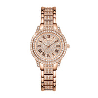 SUNKTA Women Wristwatches Relojes Para Mujer Luxury Classic Golden Watch Women Alloy Strap Round Rhinestone Dail Quartz Watches