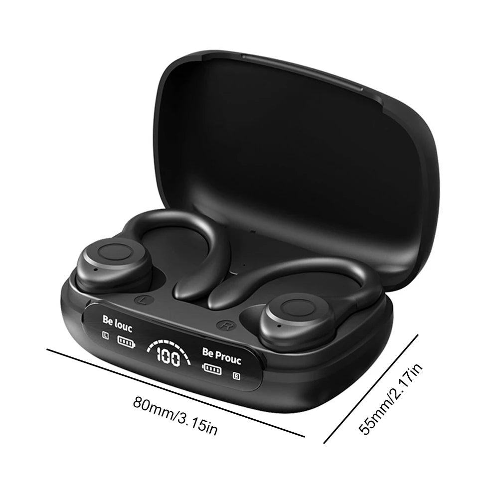 Wireless Headset Ear Hook Noise Reduction TWS Earphones Bluetooth-Compatible5.3 Power Display Comfortable Sports Gaming Earbuds