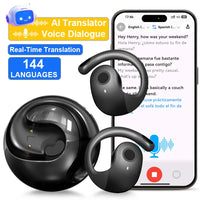 GreatWall AI Real-Time Translation Wireless Bluetooth Earphones Supporting Over 100 Voice Languages Translation Headphones