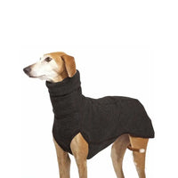 Greyhound Pitbull Winter Dog Coat - High Collar Warm Pet Hoodie, Harness Vest Integrated Thick Sweater Jacket for Large Dogs