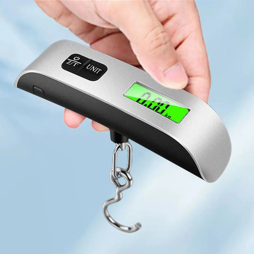 50kg/110lb Portable Digital Luggage Weight Scale LCD Display Balance Baggage Weight Tool Portable Suitcase Travel Weighs