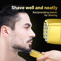 Electric Shaver for Men Waterproof Twin Blade Reciprocating Cordless Razor USB Rechargeable Shaving Machine Barber Trimmer