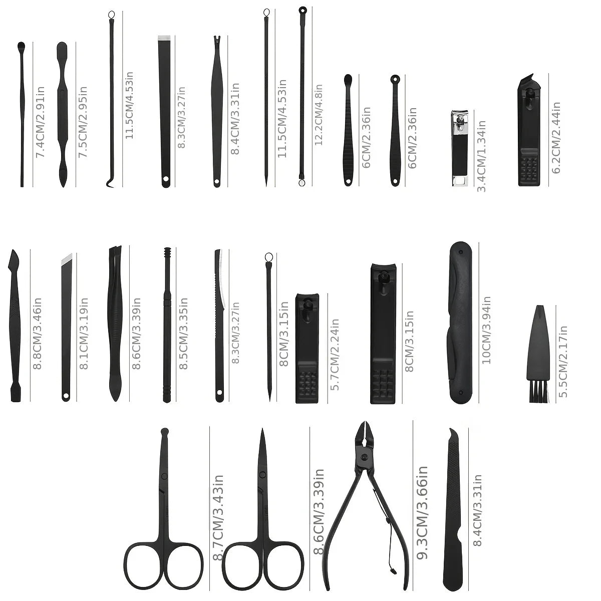 36 pcs New Professional Manicure Set Pedicure Grooming Kit Includes Scissors, Nail Files, and Travel Case Perfect for Gift