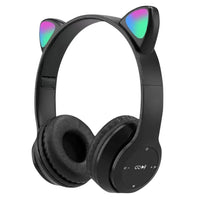 Gaming Headset Glow Light Bluetooth-Compatible Helmets Stereo Bass Over-Ear Headsets Cute Sports Headphones for Kids and Adult