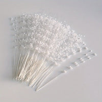 100Pcs/ Bag String Pearl Stick 4mm Pearl Flower Stem Wedding Pearl Bride Bouquet Party Decoration Flower Bead String