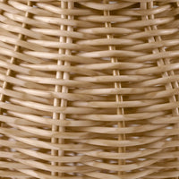 9 Inch Faux Wood Rattan Pitcher Vase Decorative Woven Design Home Decor Dried Flowers Plant Display Entryway Living Room