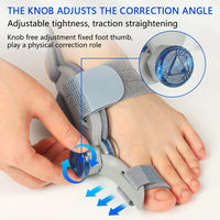 Adjustable Unisex Bunion Corrector Foot Hallux Valgus Braces Rotatable Toe Separator Straightener Pedicure Finger Toe Corrector