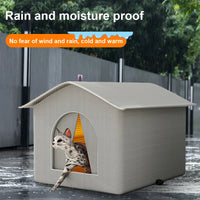 Feral Cat Shelter Weatherproof Stray Cat Shelter Feral Cat House for Winter Wild Animal Tent Bed for Small Dog Puppy Supplies