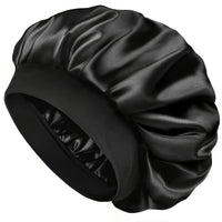 Satin Sleep Cap for Women & Men - Hair Bonnet for Curly Hair, Night Sleep Hat, Adjustable Shower Turban & Nightcap