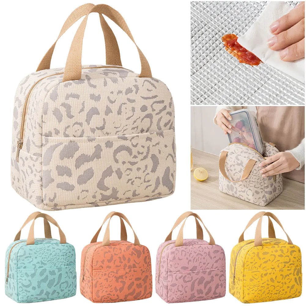 Insulated Lunch Bag Lunch Tote Bag with Aluminum Foil Thermal Lunch Box Bag Multi-Function Large Capacity for Outdoor Travel