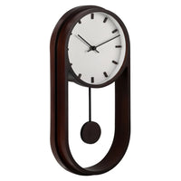 Indoor Pendulum Clock Quartz Modern Wall Clock Easy Hang Contemporary Design Durable Glass Lens Analog Timepiece Battery Powered