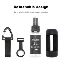 50ml Mini Fine Mist Spray BottlesTravel Bottle with Tactical Hook Strap Refillable Spray Bottle Alcohol Spray Bottle for Liquid