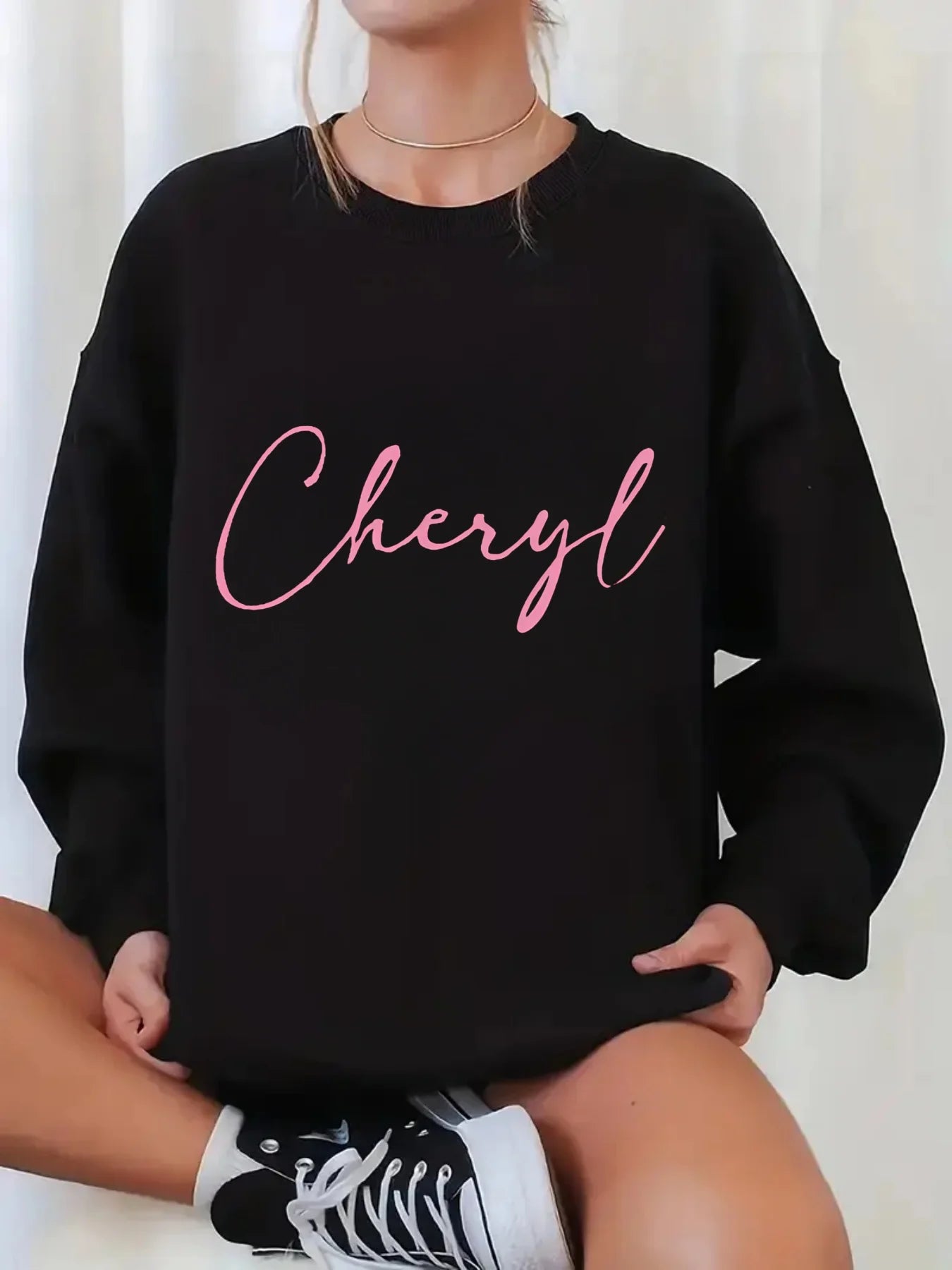 Christmas tree casual slogans and golden letter holiday party costumes, women's fashionable round neck hoodies