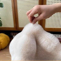 Rabbit Plush Cat Nest Cushion Doghouse Sleep Round Seat Cushion Pet Bed Sleep Wool Pad Autumn and Winter Warm Cat Floor Mat