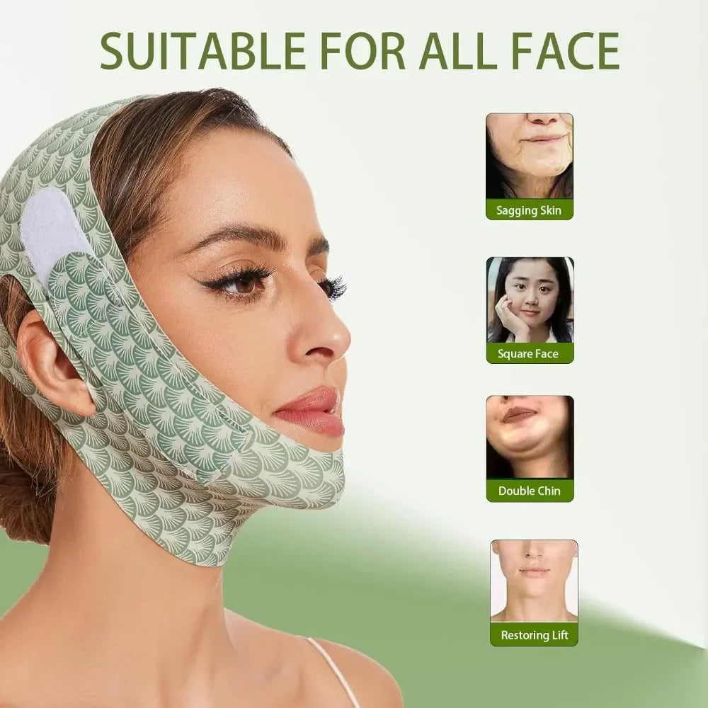 Women Face Lifting Belt Face Slimming Bandage V Line Shaper Chin Cheek Lift Up Anti Wrinkle Mask Facial Beauty Skin Care \p]98
