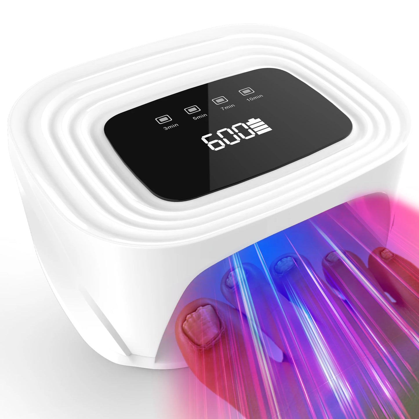 20W Nail Fungus Cleaning Device for Multiple Fingers&Toes 650nm470nm Wireless Digital Display 3/5/7/10 Minute Sessions Nail Care