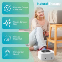 20W Nail Fungus Cleaning Device for Multiple Fingers&Toes 650nm470nm Wireless Digital Display 3/5/7/10 Minute Sessions Nail Care