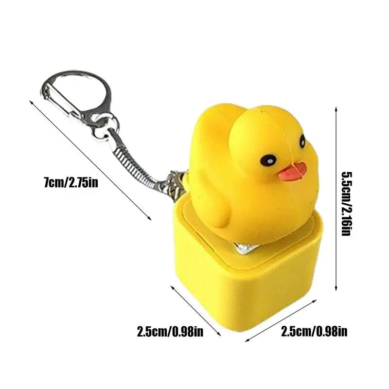 Cute Animal Toys Light Up Keychain Duck Toy Children Entertainment Accessories Finger Exercise Supplies For Nursery