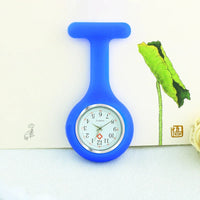 Mini Cute Pocket Watches Silicone Nurse Watch Brooch Tunic Fob Watch with Free Battery Doctor Medical Unisex Watches Clock