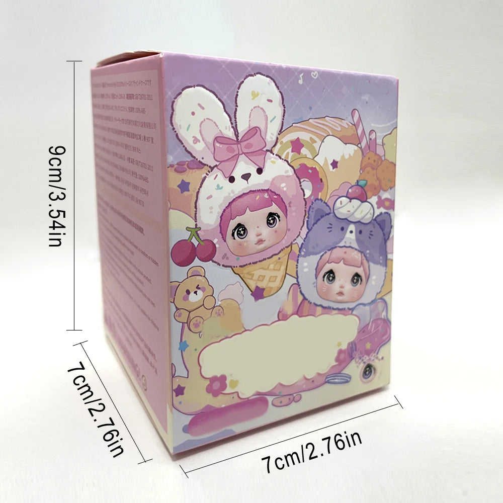 Nommi Blind Box Plush Figures,Nommi 100% Sweetness Series Collectible Toys, Kawaii Action Figure Mystery Box for Gifts