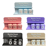 Books Read This Year Book Read Tracker 3D Printed Small Book Counter Wear Resist Library Decor Ornament Sign Up To 999 Books