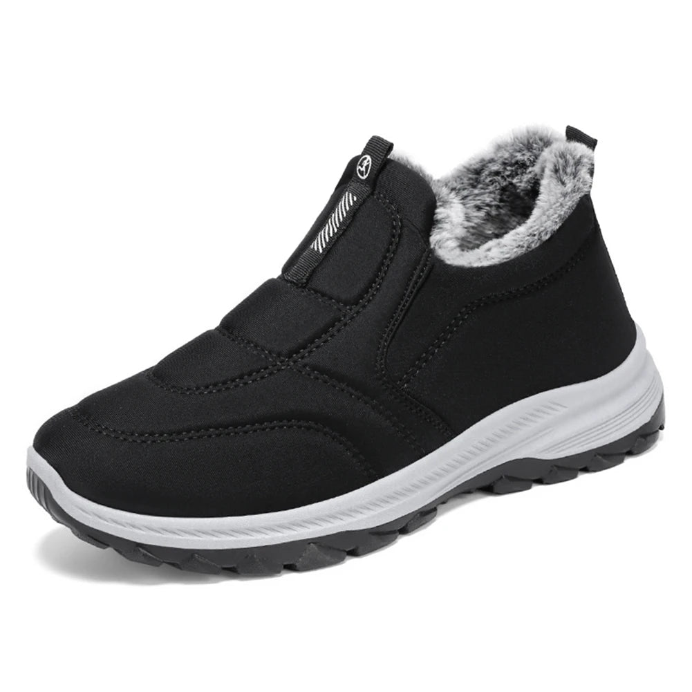 Warm Walking Shoes Lightweight Thermal Ankle Boots Non-slip Slip On Sneakers Winter Thick Fur Shoes for Outdoor Sports