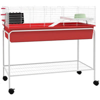 Two-Story Small Animal Cage Removable from Stand, Guinea Pig Cage with Shelf & Wheels, Pet Habitat for Hedgehog,, Customized