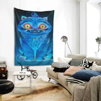 Cute Kpop Demon Hunter Tiger Tapestry, Home Decor, Vivid Cartoon Tiger Wall Art Tapestries Backgrounds  For Living Room, Dorm