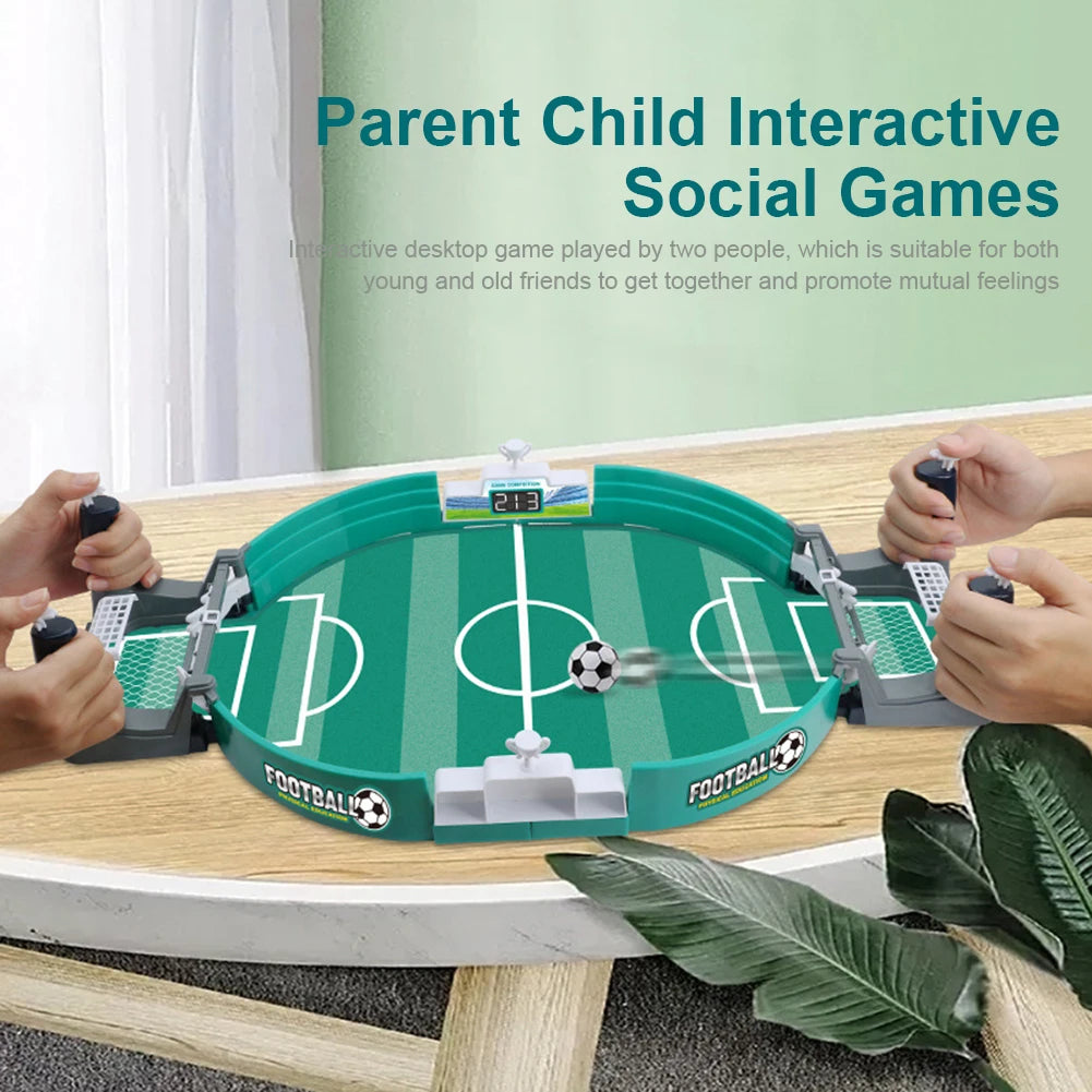 Mini Table Top Football Game Plastic Football Parent-Child Game Portable Tabletop Competitive Soccer Games for Kids Holiday Toys