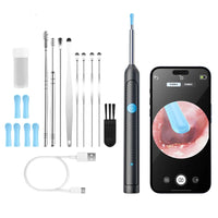 Smart Visual Ear Cleaner Rechargeable Ear Picker Health Care Set (Black 9PCS)