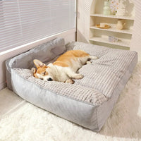 47.2x35.4inchLarge Dog Winter Warm Bed Extra Large Deep Sleep for Big Breeds, Universal for Small Medium Large Dogs Soft Pet Mat