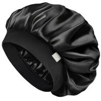 Satin Sleep Cap for Women & Men - Hair Bonnet for Curly Hair, Night Sleep Hat, Adjustable Shower Turban & Nightcap