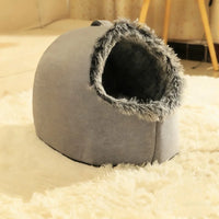 Pet House for Small Dog Cat Bed House Portable Enclosed Plush Pet Kitten Nest Winter Warm Soft Pet Cave Kennel Deep Sleep Sofa